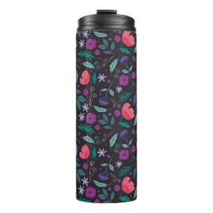Bouteilles Isothermes Motif d'illustrations florales rose et violet