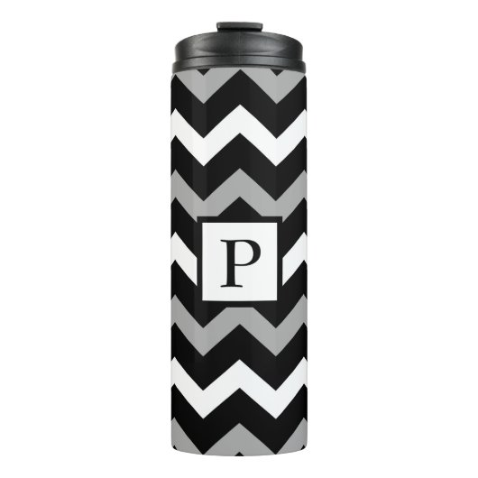 Bouteilles Isothermes Motif d'impression noir blanc et gris (Devant)