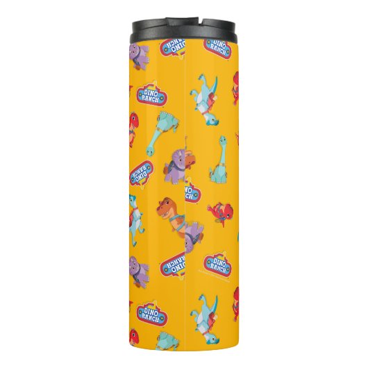 Bouteilles Isothermes Motif Dino Ranch sur Jaune (Dos)