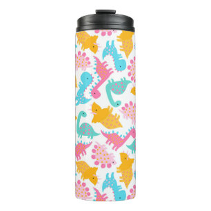 Bouteilles Isothermes Motif Dinosaur rose et Turquoise