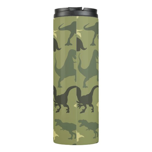 Bouteilles Isothermes Motif Dinosaure, Silhouette Dinosaure, Dino Vert (Dos)