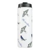 Bouteilles Isothermes Motif d'oiseaux hirondelles (Devant)