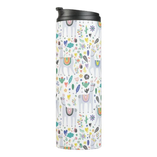 Bouteilles Isothermes Motif Doodle Alpaca (Tourné sur la droite)