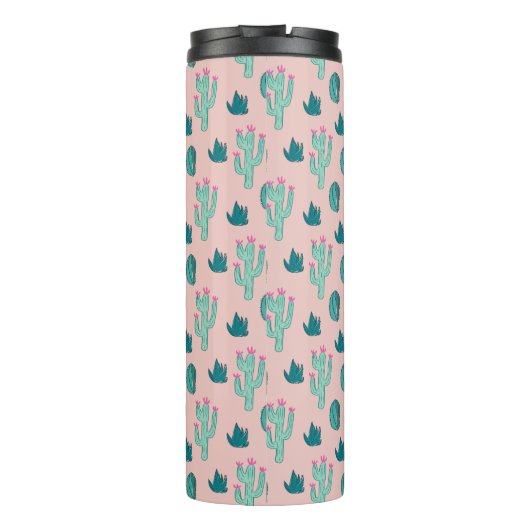 Bouteilles Isothermes Motif Doodle Cactus mignon | Monogramme (Dos)
