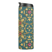 Bouteilles Isothermes Motif doré sans couture avec rubis (Tourné sur la droite)