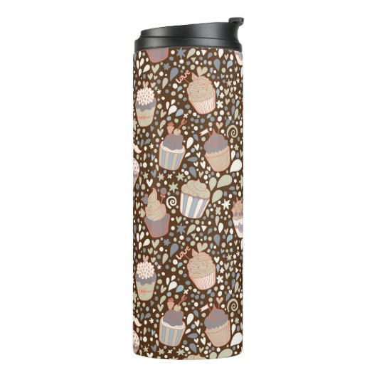 Bouteilles Isothermes Motif doux fait de petits gâteaux savoureux (Tourné sur la gauche)