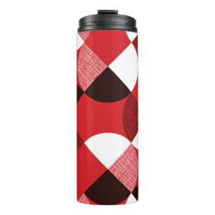 Bouteilles Isothermes Motif dynamique en diagonale texturée rouge
