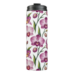 Bouteilles Isothermes Motif élégant et sans couture d'orchidée violette