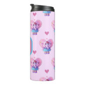 Bouteilles Isothermes Motif Eléphant mignon (avec votre nom) (Tourné sur la droite)