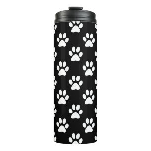 Bouteilles Isothermes Motif empreinte de patte noir et blanc