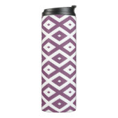 Bouteilles Isothermes Motif en diamant blanc et mauve (Tourné sur la gauche)