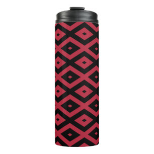 Bouteilles Isothermes Motif en diamant rouge et noir