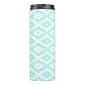 Bouteilles Isothermes Motif en diamant Turquoise et blanc (Dos)