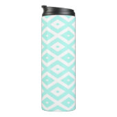 Bouteilles Isothermes Motif en diamant Turquoise et blanc (Tourné sur la droite)