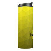 Bouteilles Isothermes Motif en maille géométrique gris foncé jaune (Tourné sur la gauche)