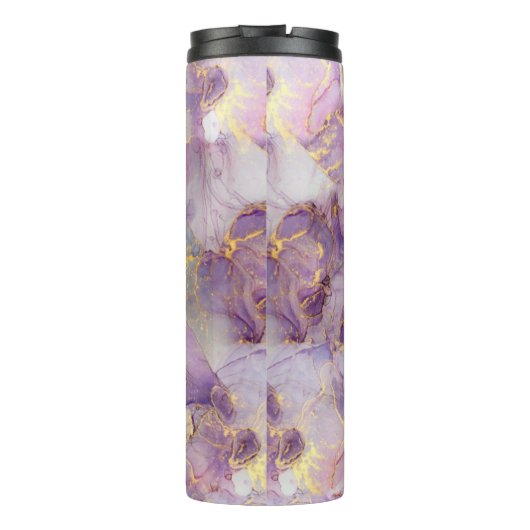Bouteilles Isothermes Motif en marbre Pastel Lilac, Parties scintillant  (Dos)