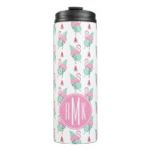 Bouteilles Isothermes Motif en pastel de Flamant rose et de pastèque (Devant)