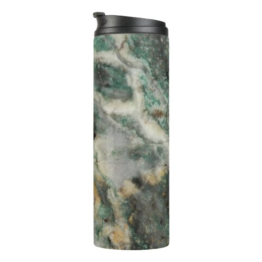 Bouteilles Isothermes Motif en pierre minérale marine verte (Tourné sur la droite)