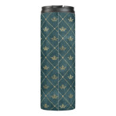 Bouteilles Isothermes Motif en treillis de couronne or de Grunge (Dos)