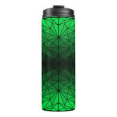 Bouteilles Isothermes Motif en verre tendu 02.Vert.Ligne noire BG (Devant)