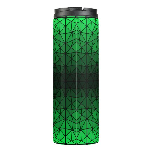 Bouteilles Isothermes Motif en verre tendu 02.Vert.Ligne noire BG (Dos)