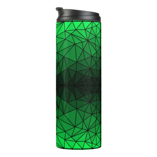 Bouteilles Isothermes Motif en verre tendu 02.Vert.Ligne noire BG (Tourné sur la droite)