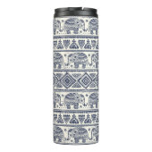 Bouteilles Isothermes Motif ethnique bleu d'éléphant (Dos)