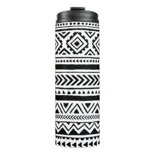 Bouteilles Isothermes Motif ethnique et tribal sans couture. Fait main.