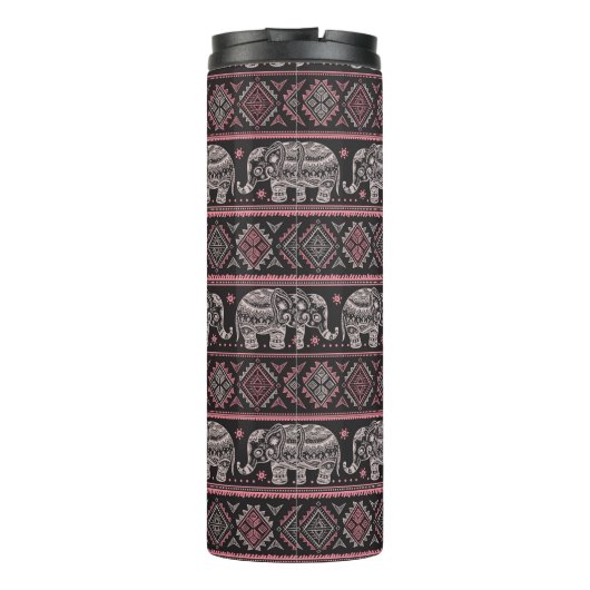 Bouteilles Isothermes Motif ethnique noir d'éléphant (Dos)