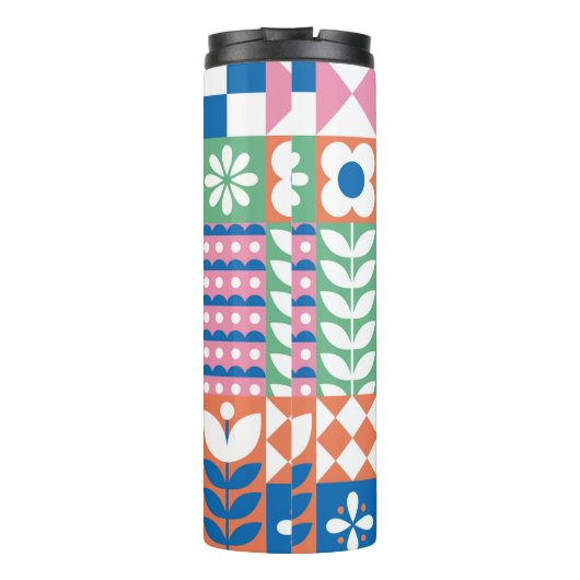 Bouteilles Isothermes Motif ethnique sans couture. Impression artistique (Dos)