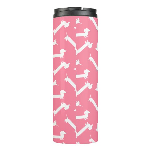 Bouteilles Isothermes Motif fait sur commande rose mignon de teckel (Dos)