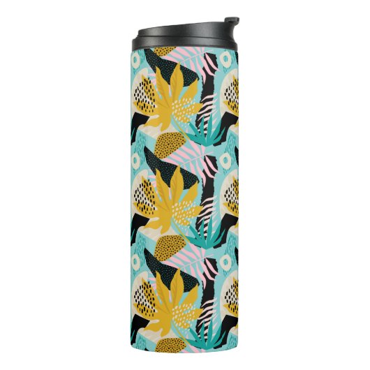 Bouteilles Isothermes Motif Feuille de la forêt tropicale tropicale (Tourné sur la gauche)