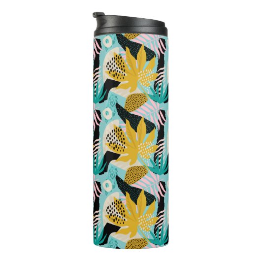 Bouteilles Isothermes Motif Feuille de la forêt tropicale tropicale (Tourné sur la droite)