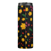 Bouteilles Isothermes motif feuille sur un arrière - plan noir (Dos)