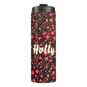 Bouteilles Isothermes motif fin rouge-noir