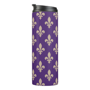 Bouteilles Isothermes Motif Fleur de Lis, Crème Royale Française sur Vio