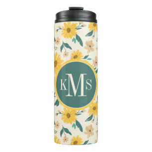 Bouteilles Isothermes Motif Fleur de marguerite jaune