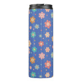 Bouteilles Isothermes Motif Fleur Multicolore Migné Sur Bleu (Dos)