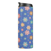Bouteilles Isothermes Motif Fleur Multicolore Migné Sur Bleu (Tourné sur la droite)