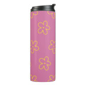 Bouteilles Isothermes Motif Fleur simple et jaune rétro (Tourné sur la gauche)