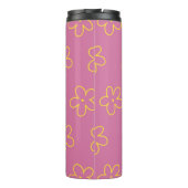 Bouteilles Isothermes Motif Fleur simple et jaune rétro (Dos)