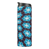 Bouteilles Isothermes Motif Fleurs bleues Abstraites (Tourné sur la droite)