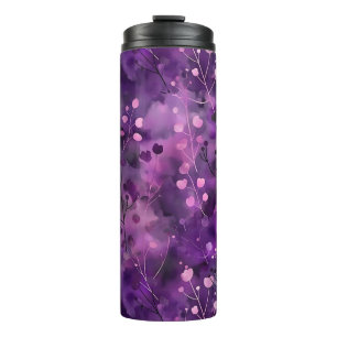 Bouteilles Isothermes Motif floral abstrait rose violet élégant