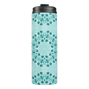Bouteilles Isothermes Motif floral, bleu Turquoise