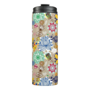 Bouteilles Isothermes Motif floral dans le rétro style 3