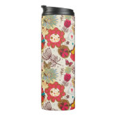 Bouteilles Isothermes Motif floral dans le rétro style 4 (Tourné sur la droite)