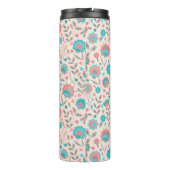 Bouteilles Isothermes Motif floral d'art populaire turquoise et de (Dos)