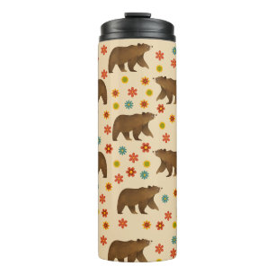 Bouteilles Isothermes Motif floral de l'ours