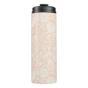 Bouteilles Isothermes Motif floral de pivoine rose