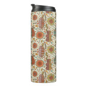 Bouteilles Isothermes Motif floral d'été fait de feuille (Tourné sur la droite)